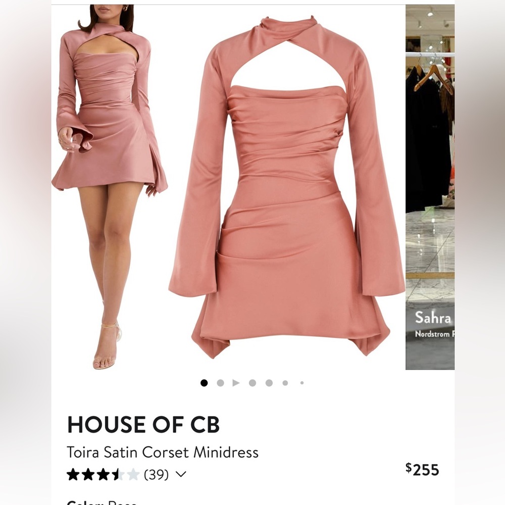 House of CB dress, have in black and pale pink